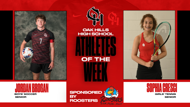 Roosters Athletes of the Week Jordan Brogan and Sophia Cresci